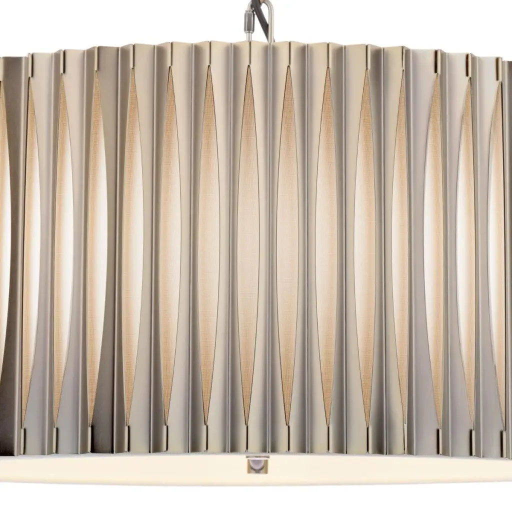 Netra 3 Light Satin Bronze & Ivory Pendant