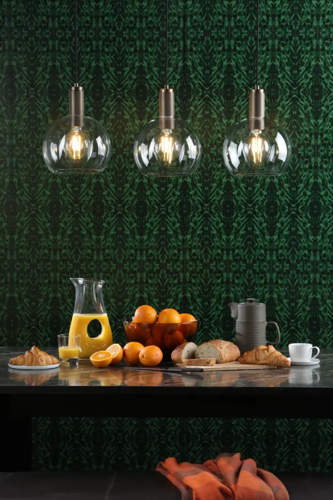 Nikolas Natural Solid Brass Pendant With Clear Glass Shade