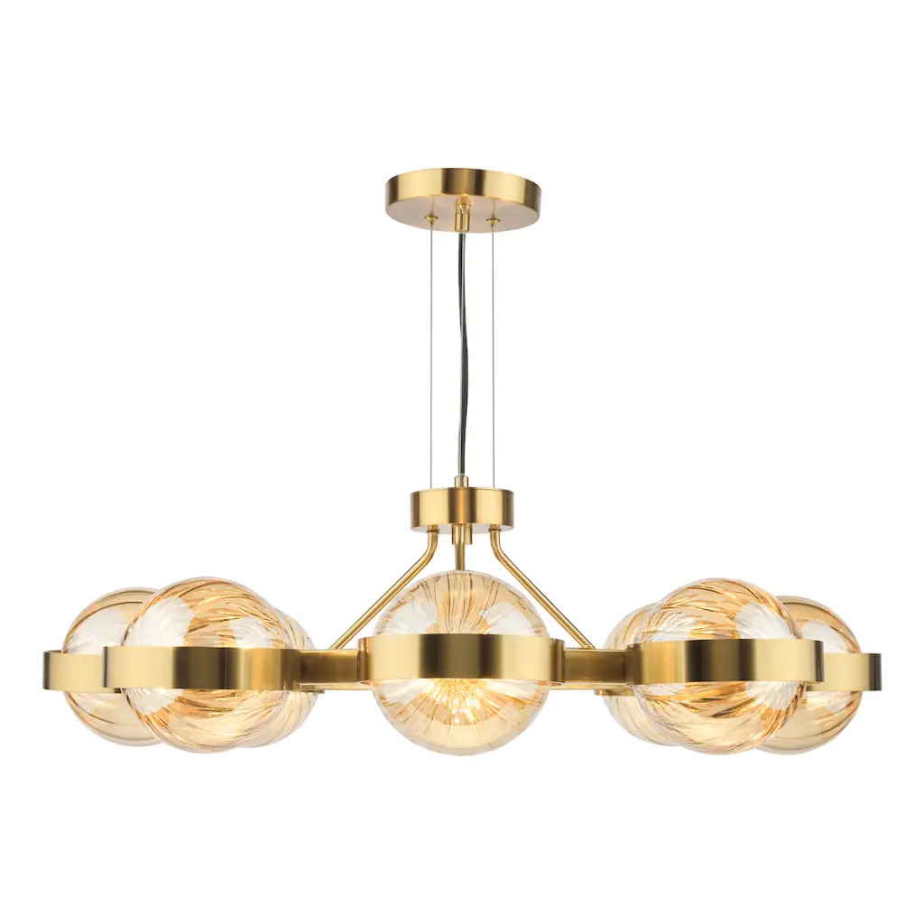 Ophira Antique Gold 8 Light Ceiling Pendant