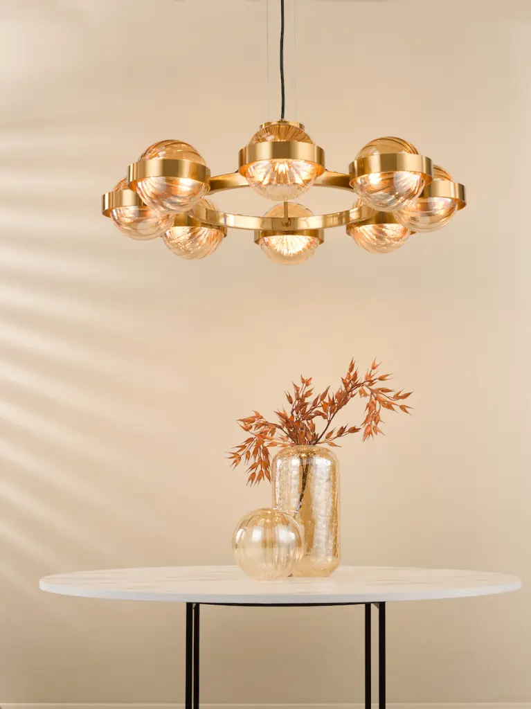 Ophira Antique Gold 8 Light Ceiling Pendant