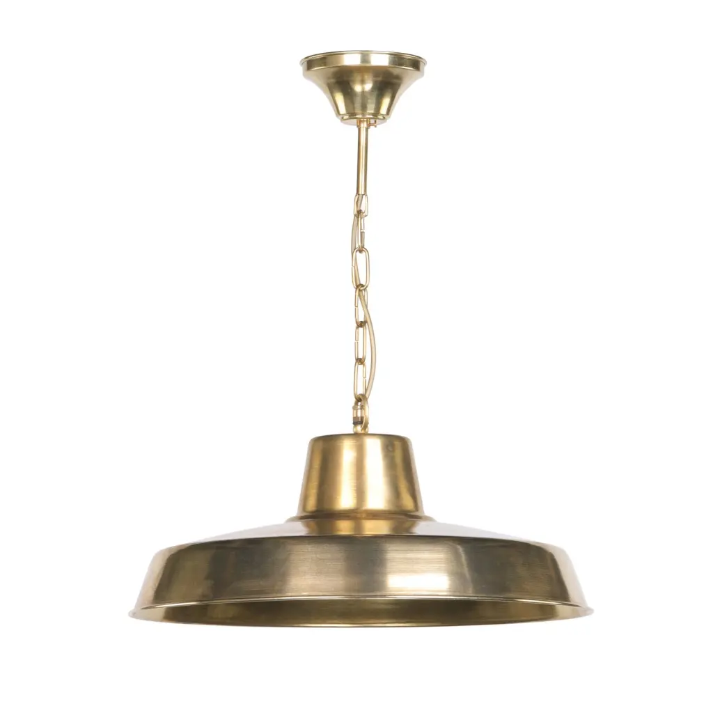 Penzance Natural Brass Outdoor Pendant IP23