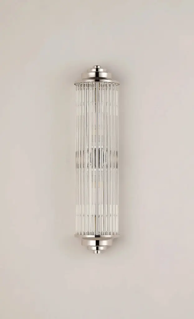 Appeal Small Flush Wall Light in Polished Nickel IP44