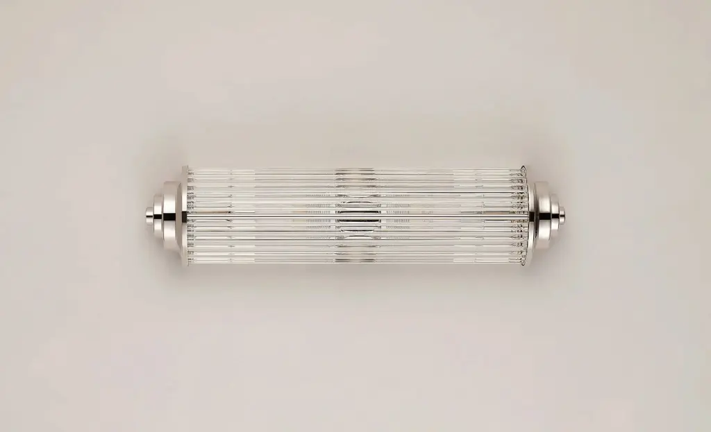 Appeal Small Flush Wall Light in Polished Nickel IP44