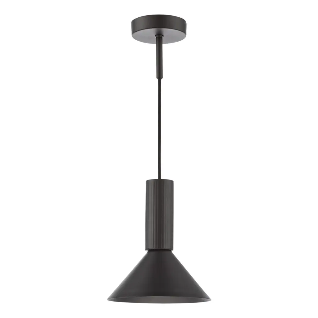 Ragnar Satin Black Pendant/Wall Light