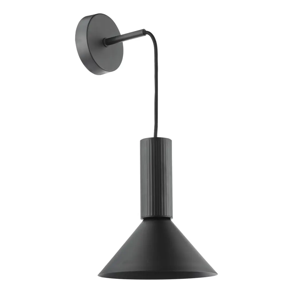 Ragnar Satin Black Pendant/Wall Light