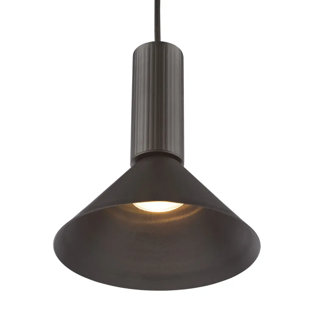 Ragnar Satin Black Pendant/Wall Light