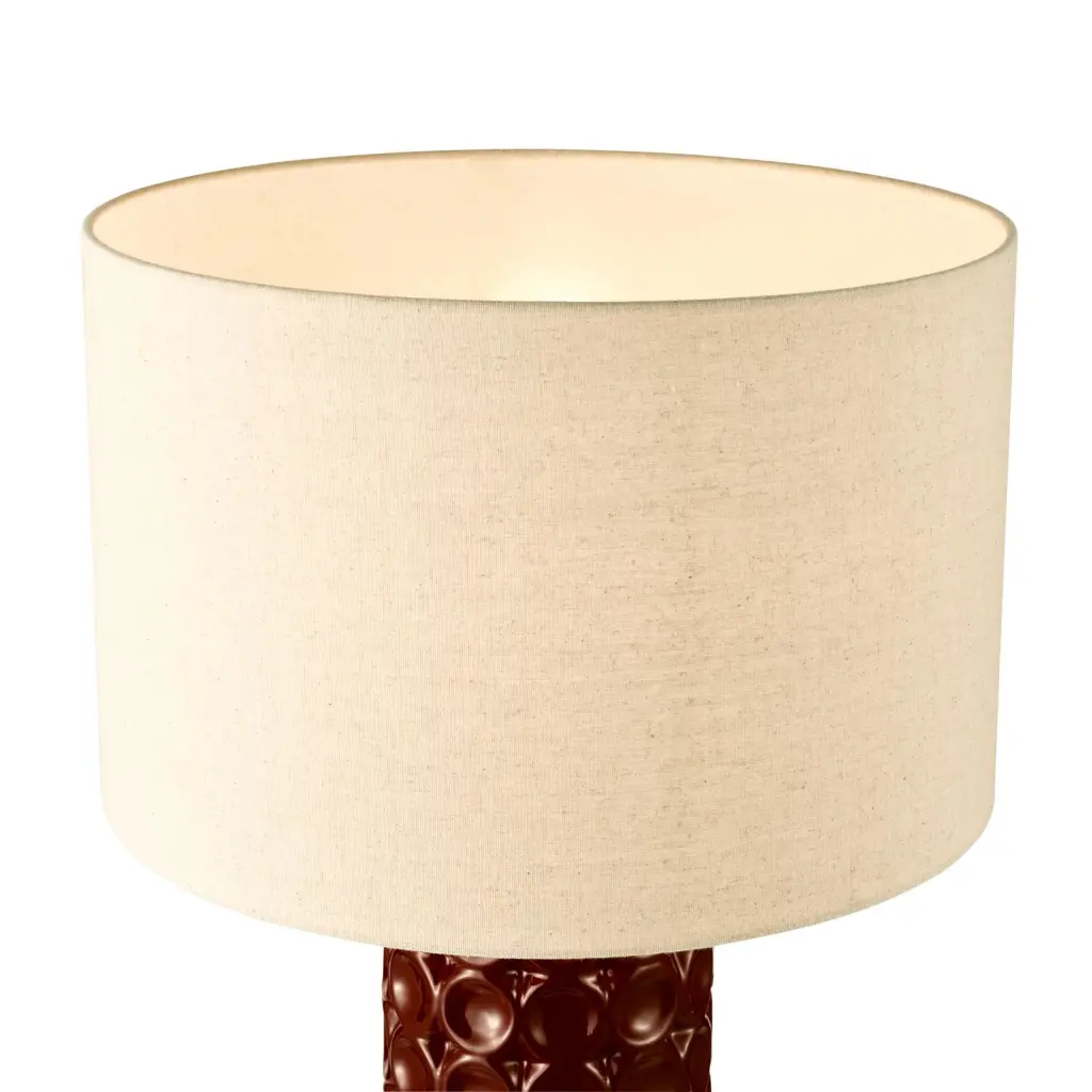 Raja Red Table Lamp C/W Shade