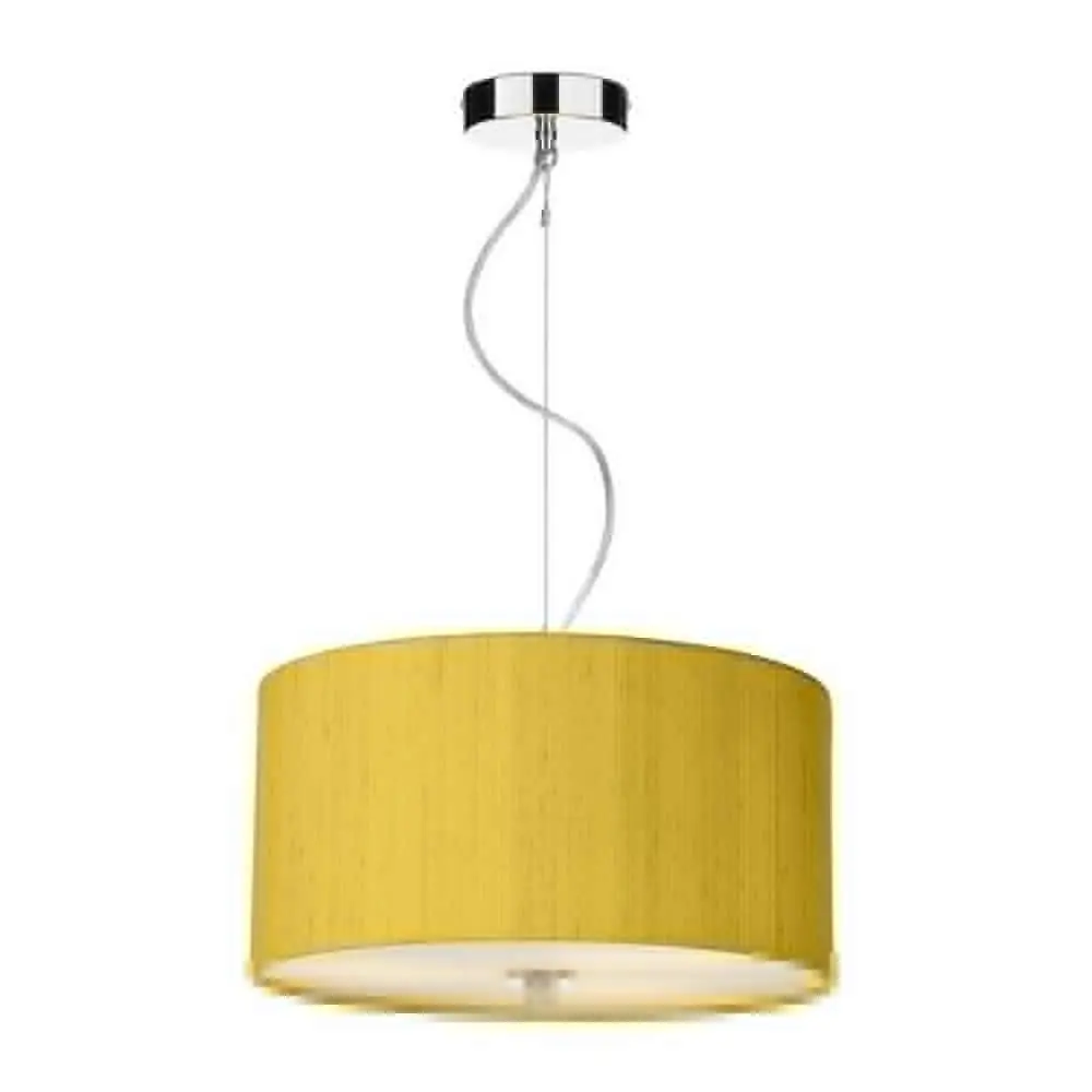 Renoir 40CM 3 Light Pendant Complete with Bespoke Silk Shade