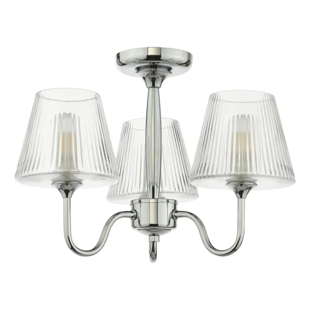 Rimaz 3 Light Polished Chrome Semi Flush IP44