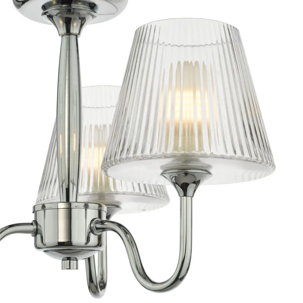 Rimaz 3 Light Polished Chrome Semi Flush IP44
