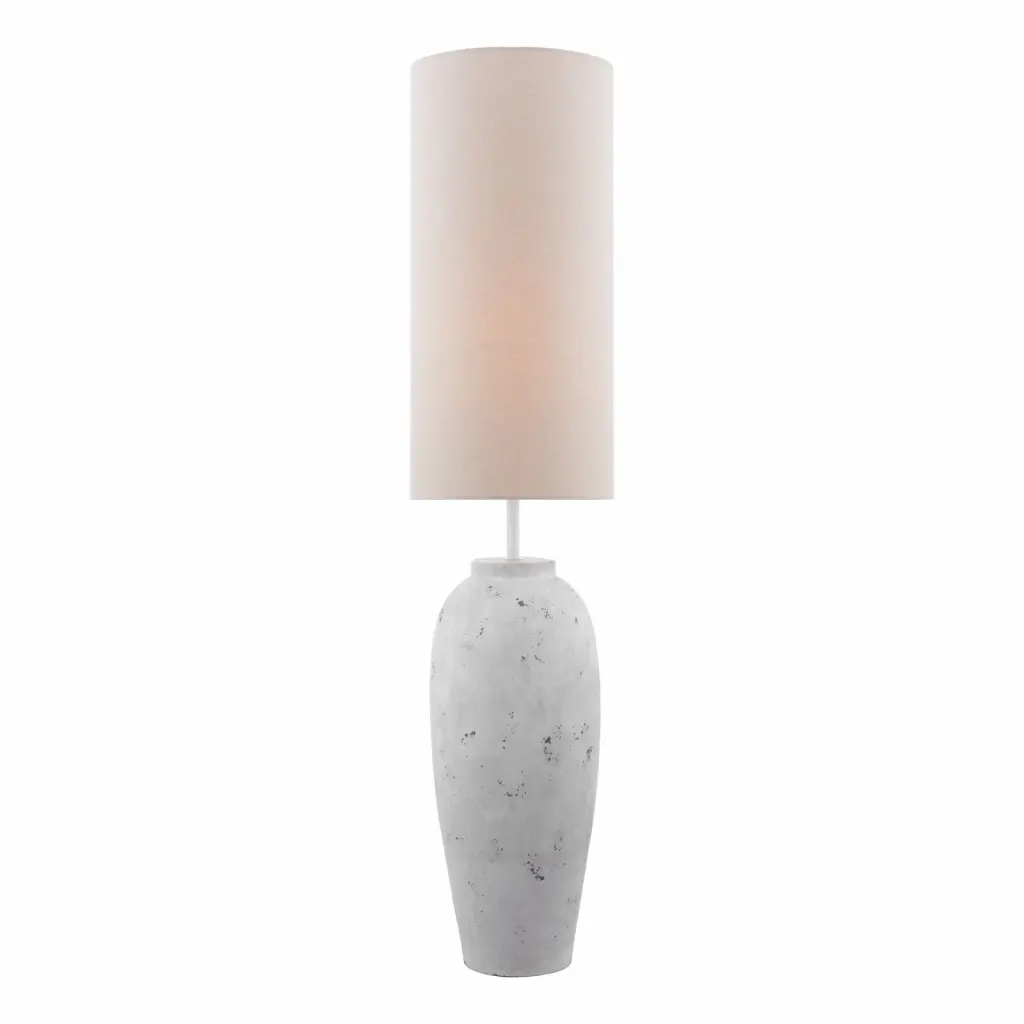 Roetta White & Grey Floor Lamp C/W Shade