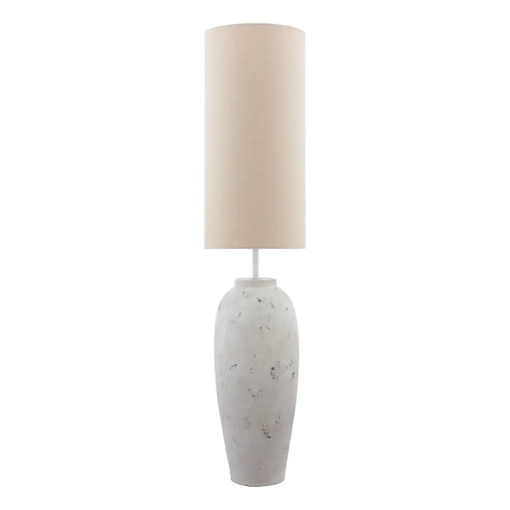 Roetta White & Grey Floor Lamp C/W Shade