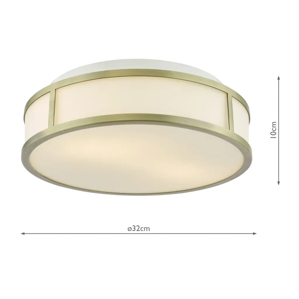 Royce Antique Brass Flush Fitting IP44