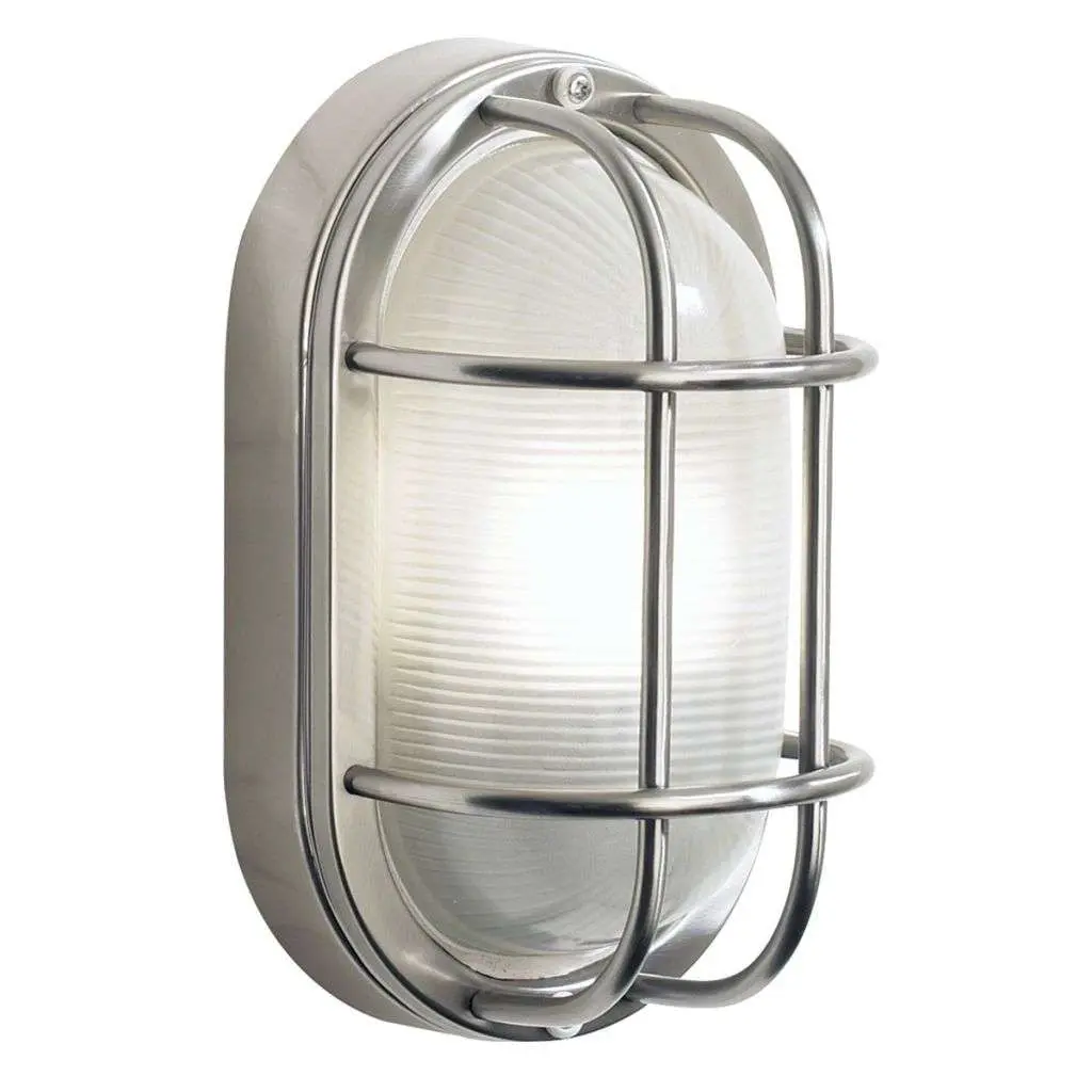 Salcombe Small Oval Steel Wall Light IP44
