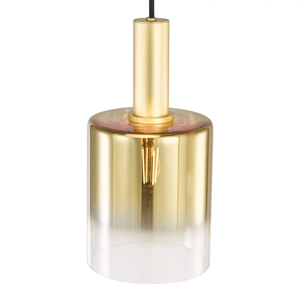 Savannah Single Pendant in Satin Gold & Ombre Glass Finish
