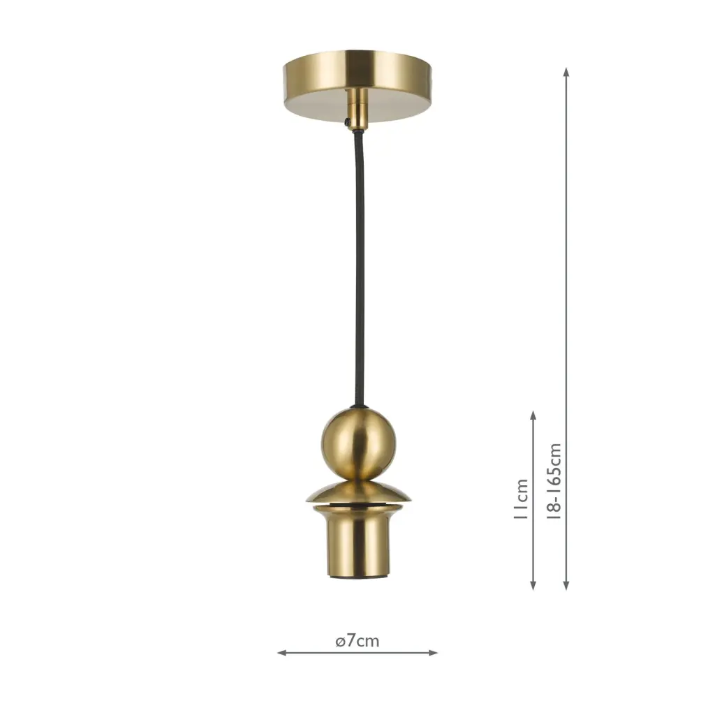 Single Satin Brass Suspension