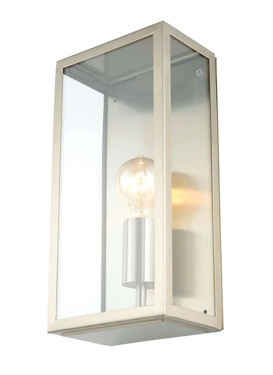 Minerva Silver Box Lantern IP44