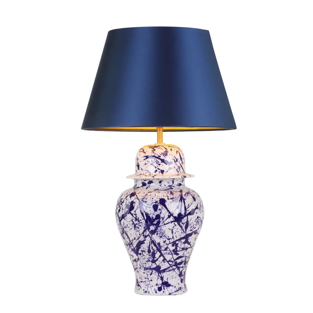 Studio Ceramic Blue Table Lamp Base Only