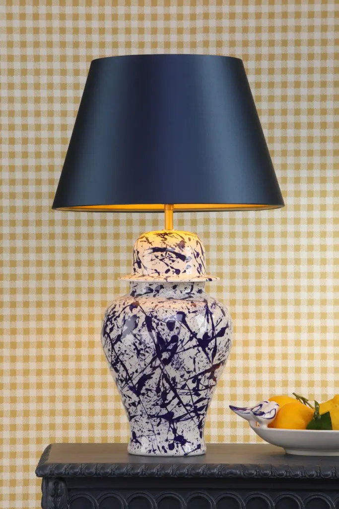 Studio Ceramic Blue Table Lamp Base Only