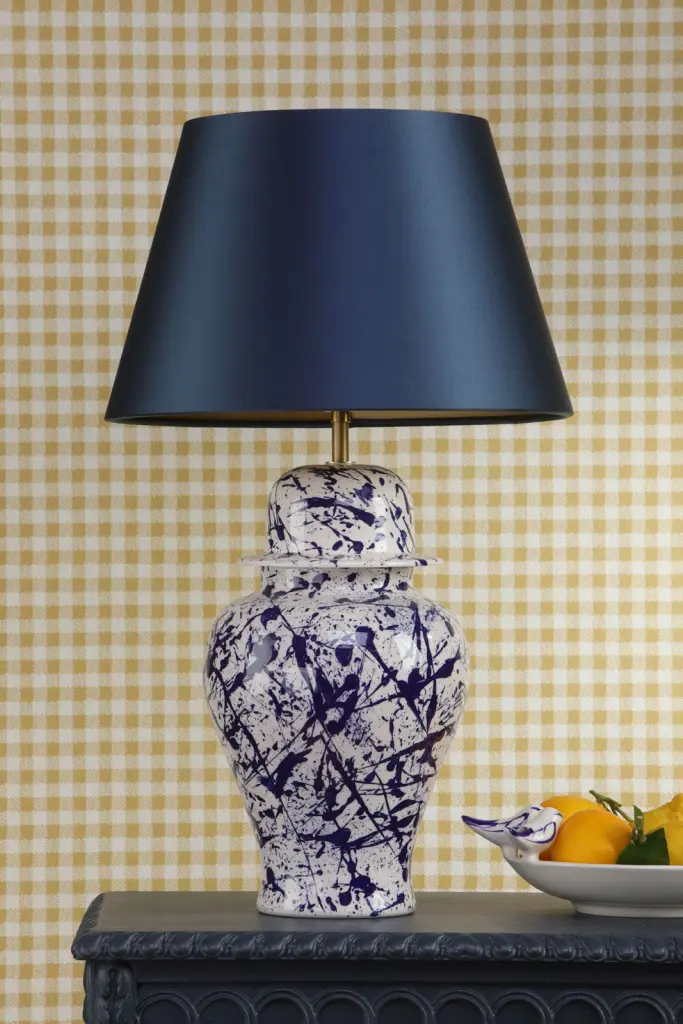 Studio Ceramic Blue Table Lamp Base Only