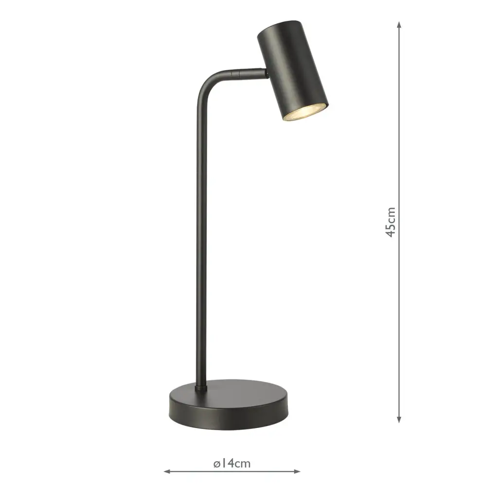Thierry Matt Black Desk Lamp