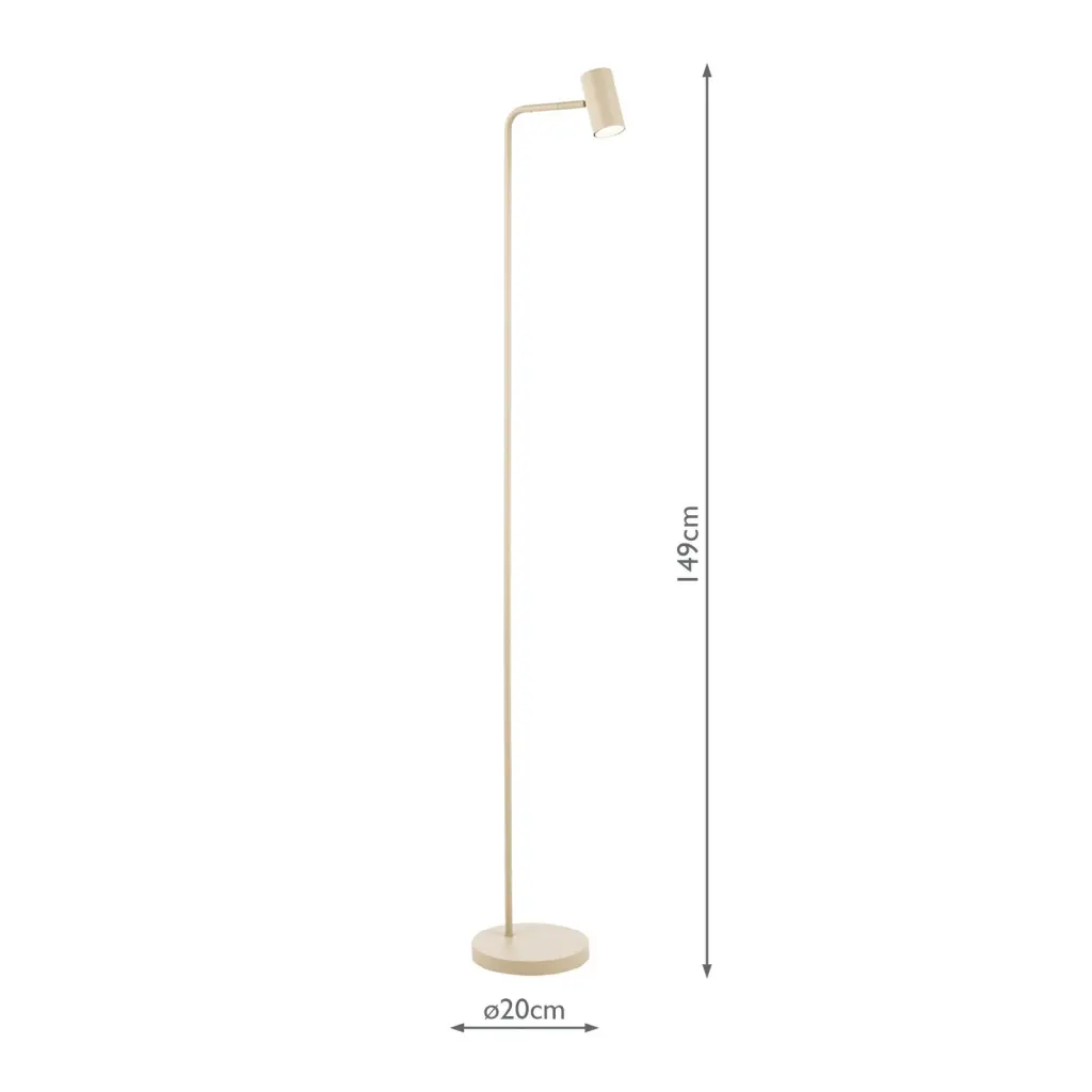 Thierry Matt Taupe Floor Lamp
