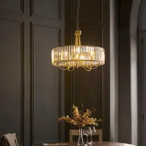Visconti Antique Brass 5 Light Pendant