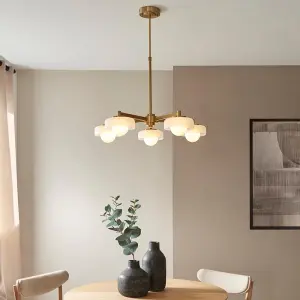 Boss 5 Light Ceiling Fitting in Brushed Brass
