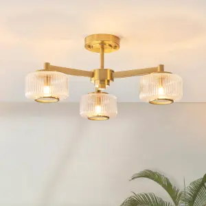 Stamford 3 Light Semi Flush Fitting