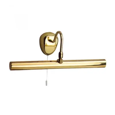 2 Light Picture Light Polished Brass with Adjustable Knuckle Joint