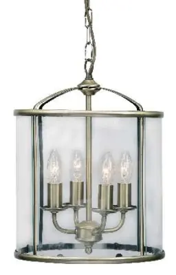 Pendant antique brass lantern