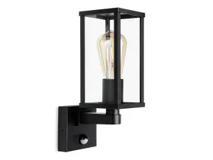 Dakota Black Outdoor Lantern with PIR Sensor