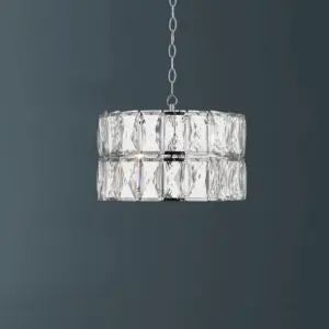 Aurora 3 Light Crystal Pendant Polished Chrome