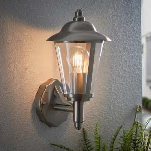 Klien Upturned Stainless Steel Wall Light IP44 Klien Upturned Stainless Steel Wall Light IP44