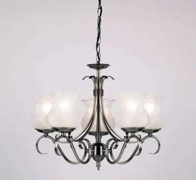 5-Light Antique Silver Fitting