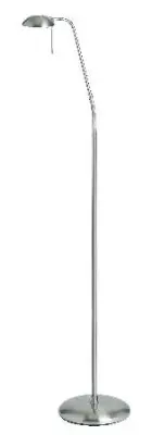Satin Chrome Flexi Touch Switched Spot Floor Lamp