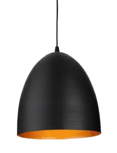 Moon Small Matt Black Single Pendant