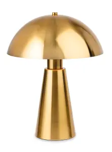 Crown Table Lamp in Brushed Brass Finish