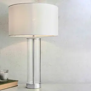Lessina Bright Nickel Touch Table Lamp