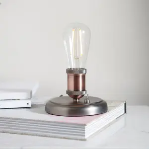 Hal Small Table Lamp in an Aged Copper Finish