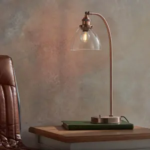 Hansen Table Light in Aged Copper Finish