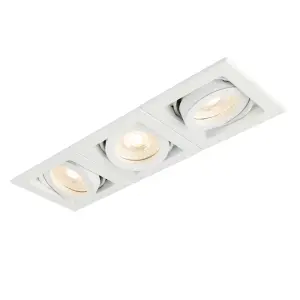 Xeno Triple Downlight in Matt White