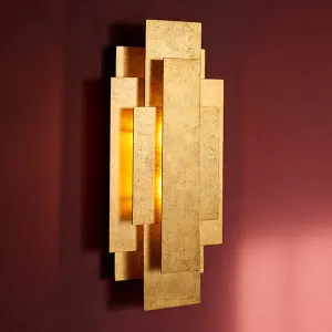 Gold Leaf Wall Light