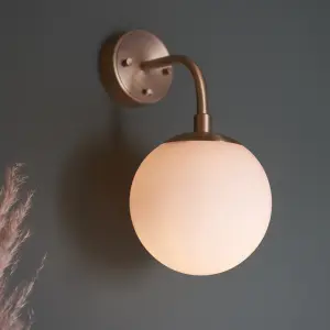 Opal Brass Wall Light