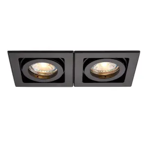 Double Xeno Downlight in Matt Black