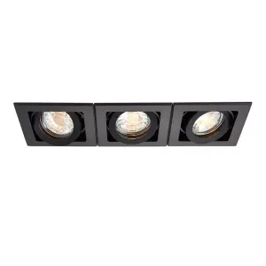 Xeno Triple Downlight in Matt Black