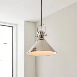 Brampton Bright Nickel Pendant