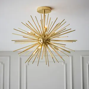 Orta 6 Light Semi Flush in Gold