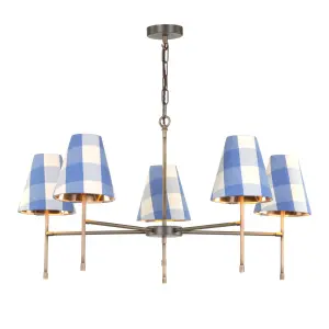 Aix 5 Light Antique Brass Pendant Fitting Only