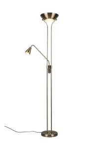 Alba Antique Brass Mother & Child Floor Lamp